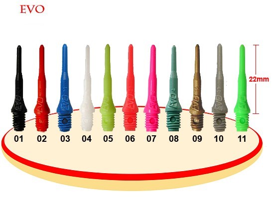 EVO Tips in verschiedenen Farben 22mm short