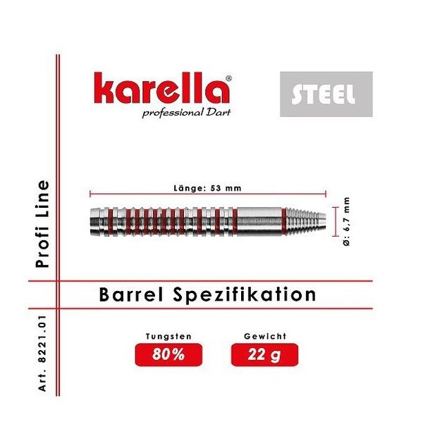 Steelbarrel Karella Profi Line 80% Tungsten PL-01 22 g