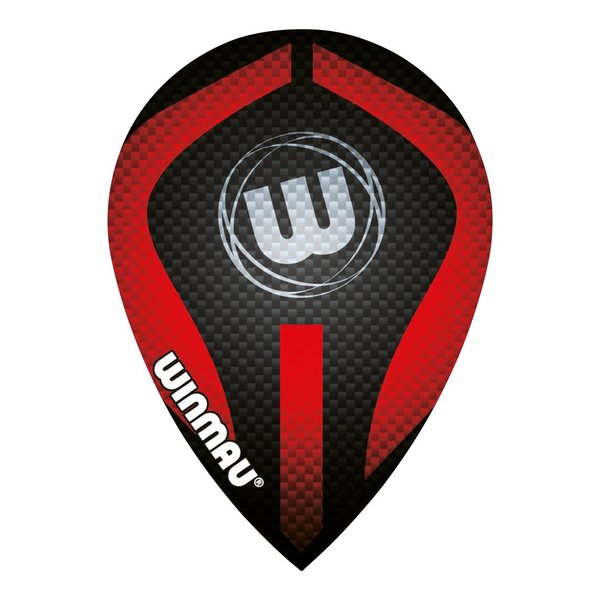 Winmau Pear schwarz rot Logo