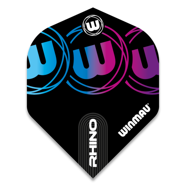 Winmau Rhino schwarz blau pink W-Logo